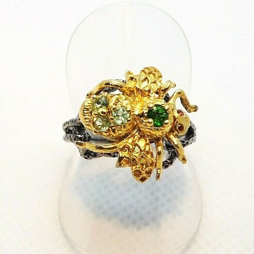 Chromdiopsid peridot ring - peridot,
