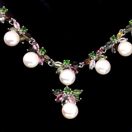 Perle turmalin collier - perle,