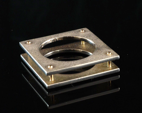 925 sterlingsilber ring - ring, eckig