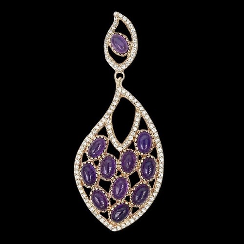 Amethyst anhänger 925 silber - amethyst,