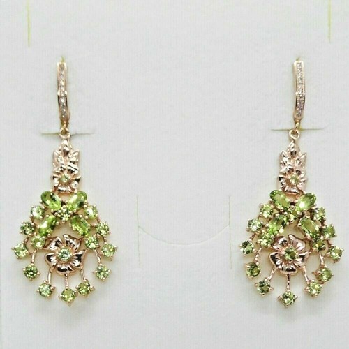 Peridot ohrhänger blüten - blÜten, 925