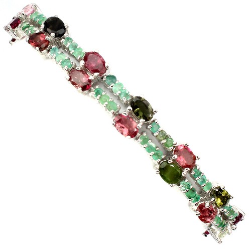 Turmalin smaragd armband 925 - armband,