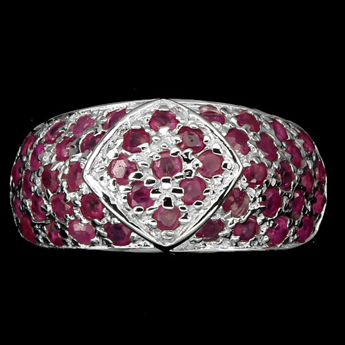 Rubin ring 925 - rubin, silber