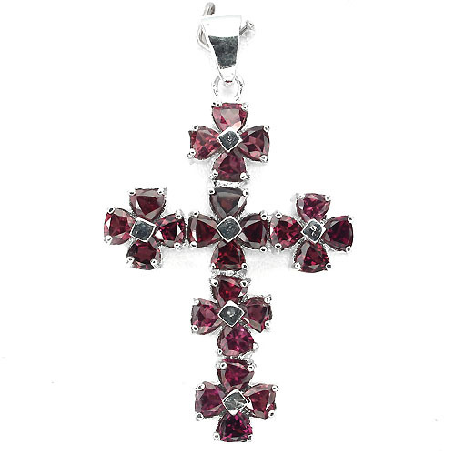 Rhodolit trilliantschliff - rhodolit,