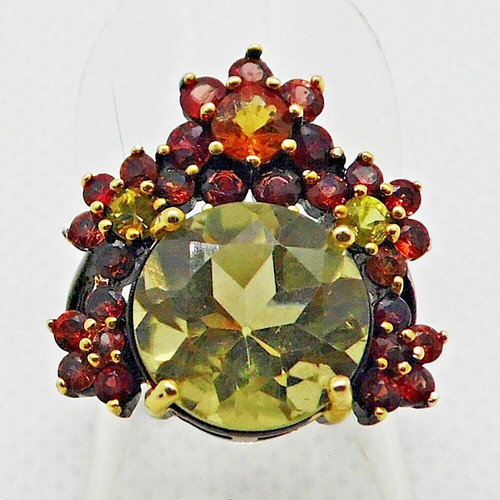 Zitronenquarz saphir ring - saphir,