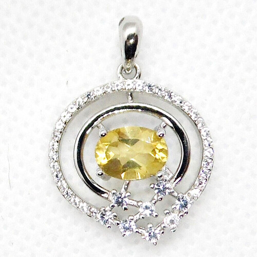 Oval citrin cubic zirkonia - citrin,