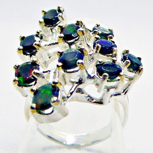 Schwarzer opal damen ring 925 - schwarzer,