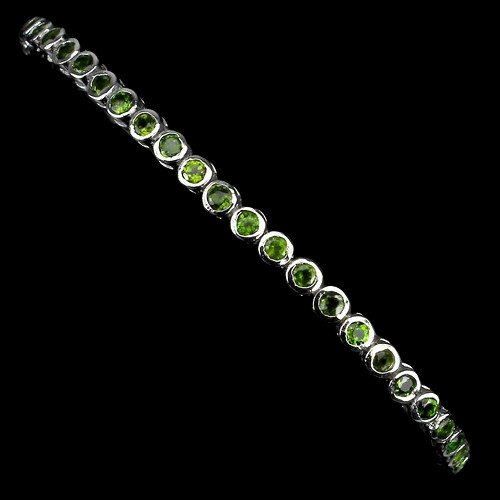 Chromdiopsid armband 925 - chromdiopsid,