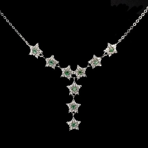 Smaragd sterne collier - smaragd,