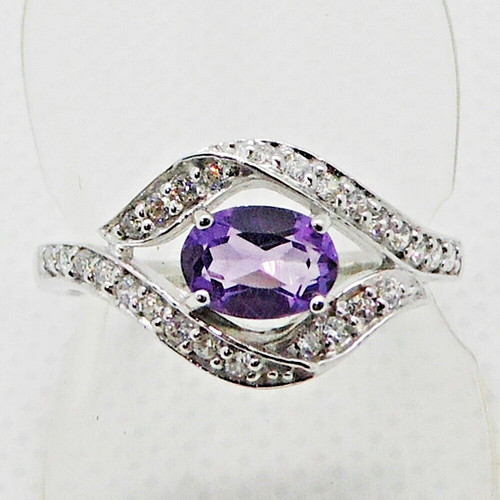 Oval amethyst cubic zirkonia - cubic,