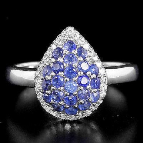 Saphir ring 925 silber 585 - ring,