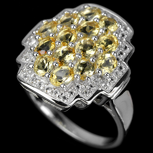 Citrin ring 925 silber 585 - 925,