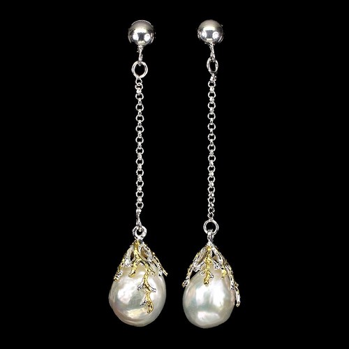 Perlen ohrringe 925 - perlen, silber