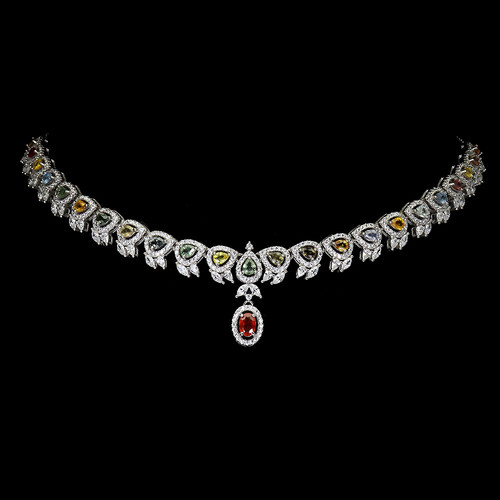 Saphir collier halskette - halskette, 925