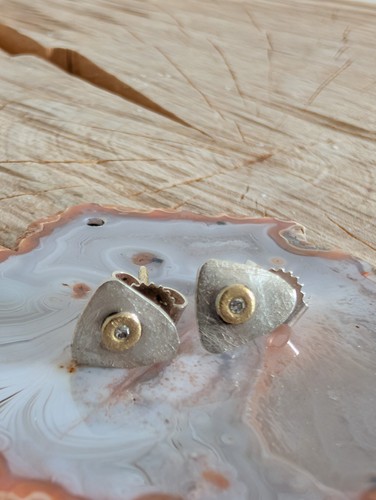 Kleine silber gold ohrringe - silber,
