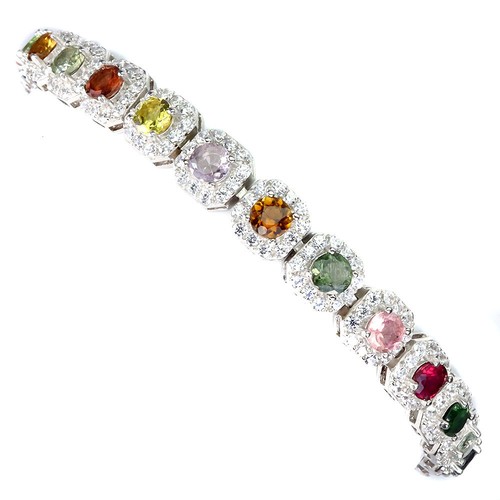 Turmalin armband 925 silber - turmalin,
