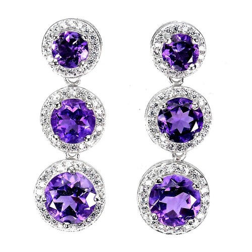 Amethyst ohrringe 925 silber - amethyst,
