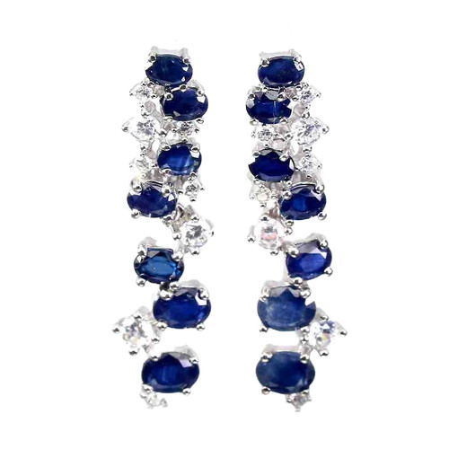 Ohrringe saphir blau 925 - ohrringe,