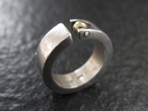 Ring silber 925 gold 585 - ring,