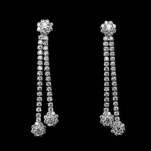 Zirkonia ohrringe 925 - ohrringe, silber