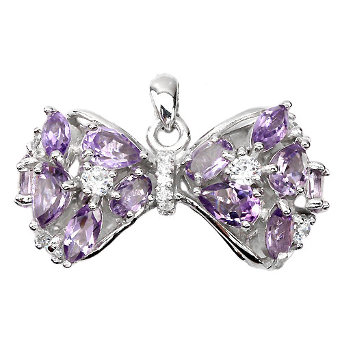 Amethyst anhänger schleife - anhänger,