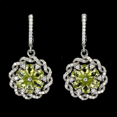Ohrringe peridot 925 silber - 925,