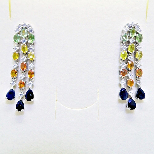 Multicolor saphir ohrringe - multicolor,