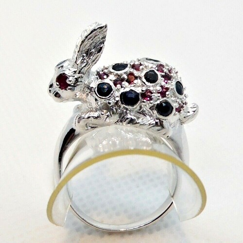 Rhodolith saphir ring hase - saphir,