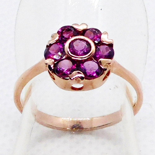 Rhodolith ring 925 - rhodolith, 585